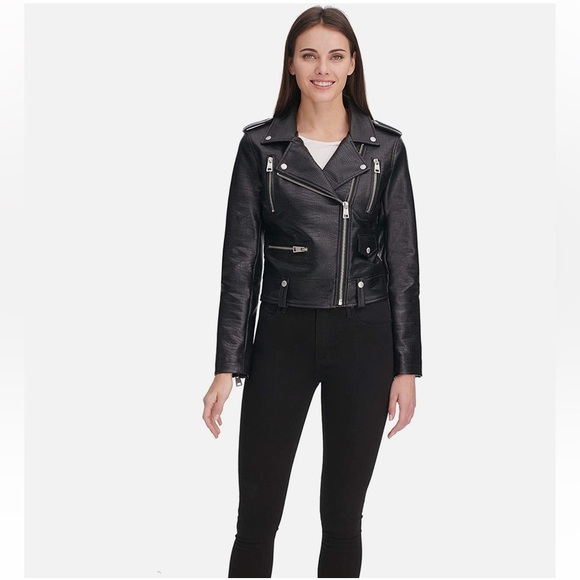 NWT Levi's Croc Vegan faux Leather Asymmetrical Moto Zip motorcycle biker Jacket - Picture 6 of 16